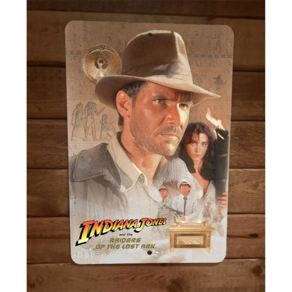 Indiana Jones Raiders of the Lost Ark Artwork 8x12 Metal Wall Sign Poster